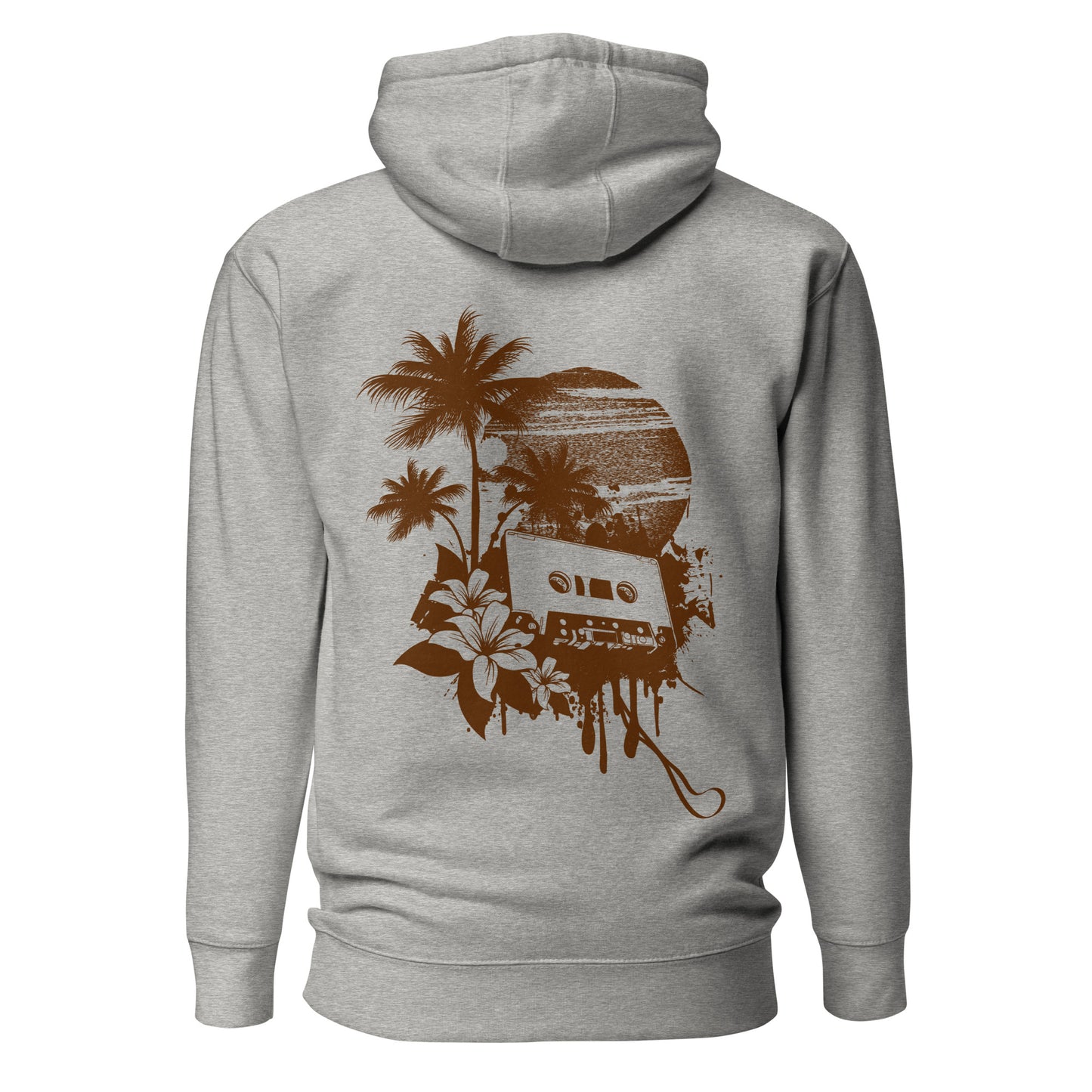 tropical memories unisex hoodie with retro vibes, perfect for a stylish, relaxed beach aesthetic.