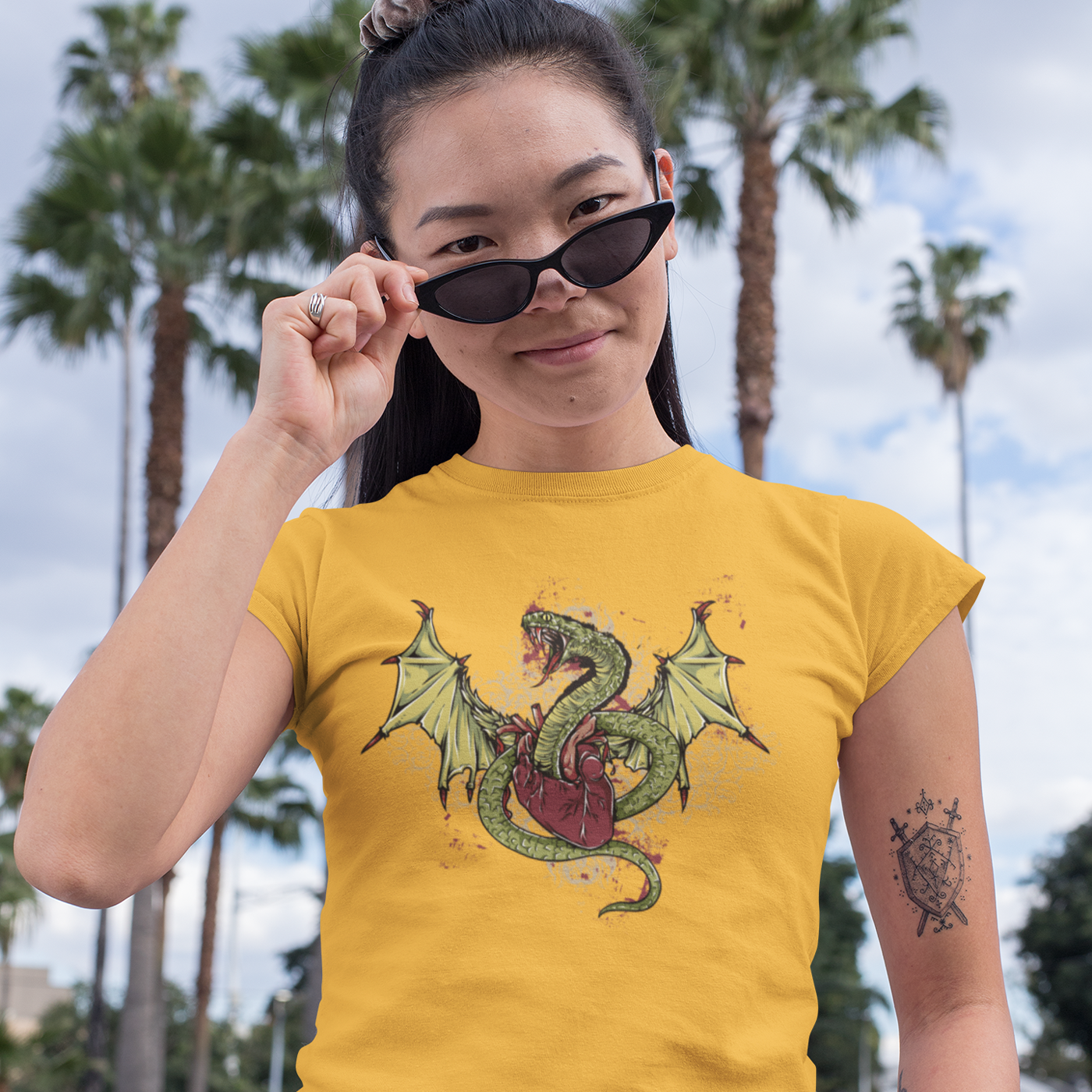 heart of the dragon snake unisex classic tee