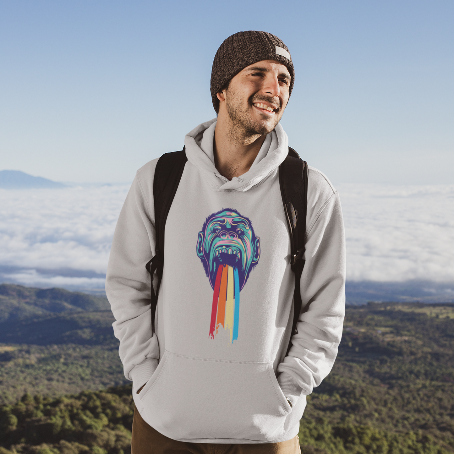 rainbow fountain euphonic drip unisex hoodie