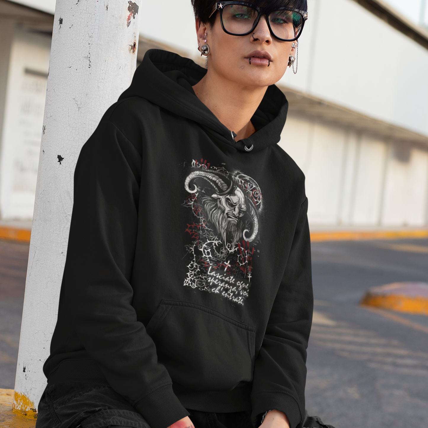 devil satan hell goat of chaos unisex hoodie