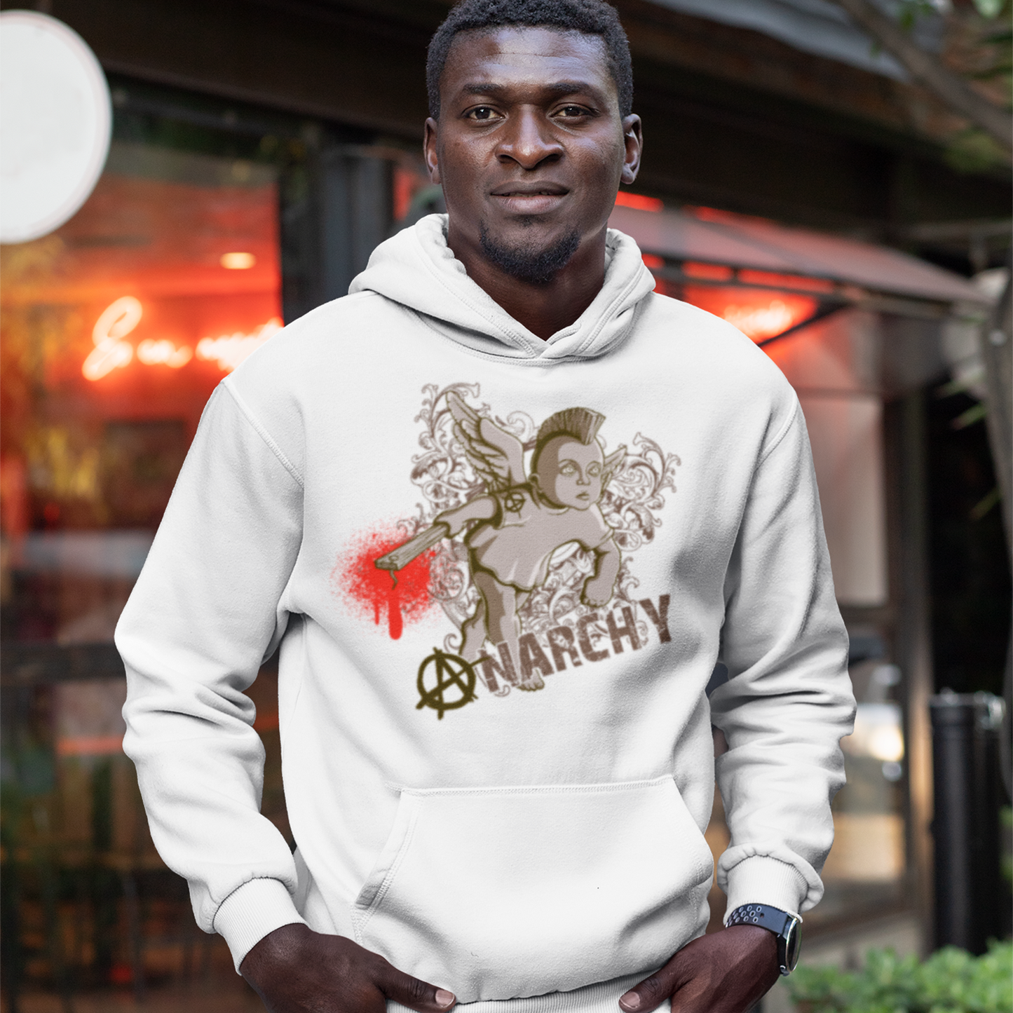 cherubic anarchy funk angel unisex hoodie