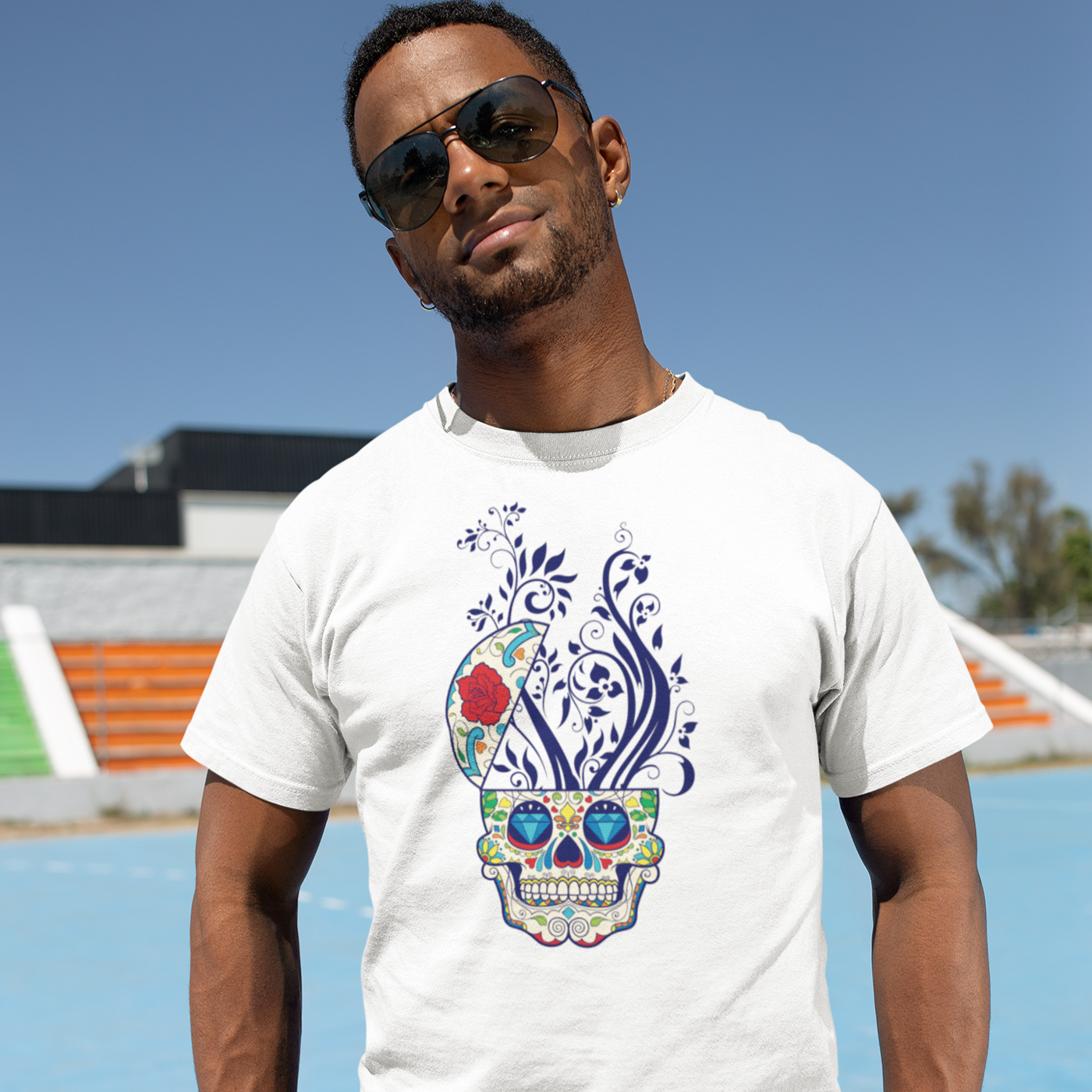 floral skull reverie unisex classic tee