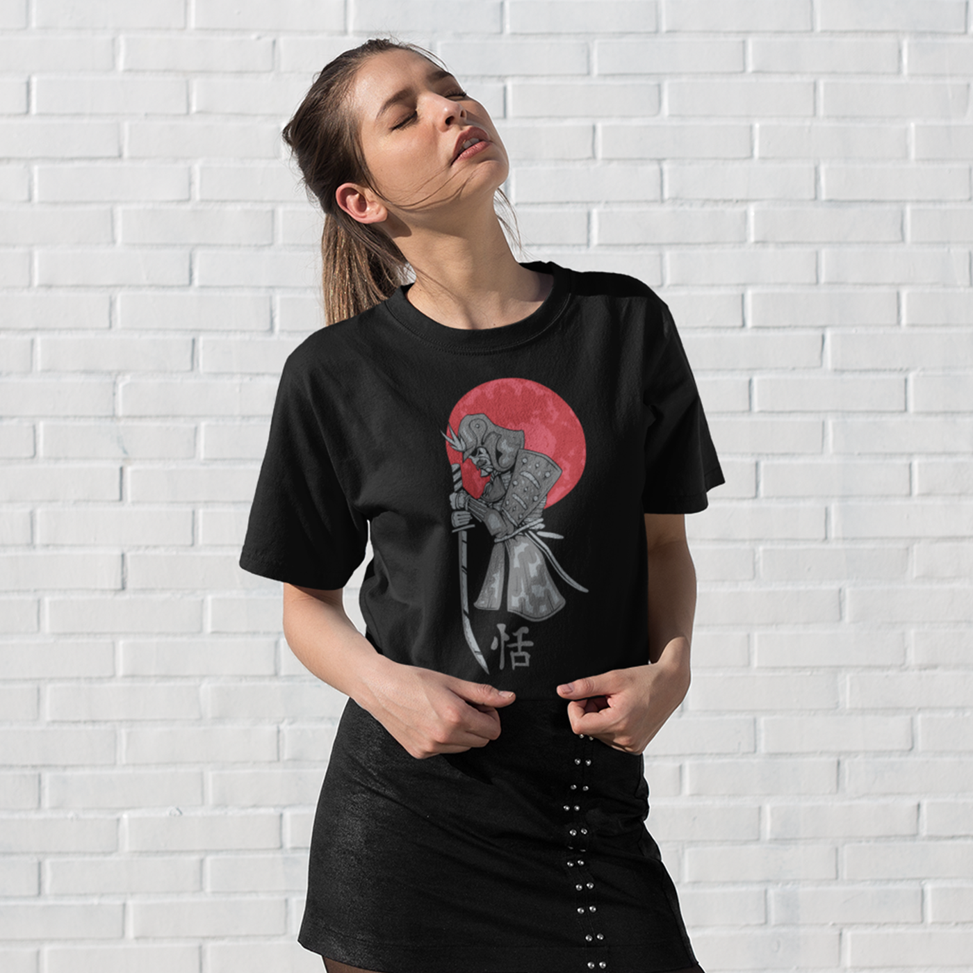 samurai's honor blood moon unisex classic tee