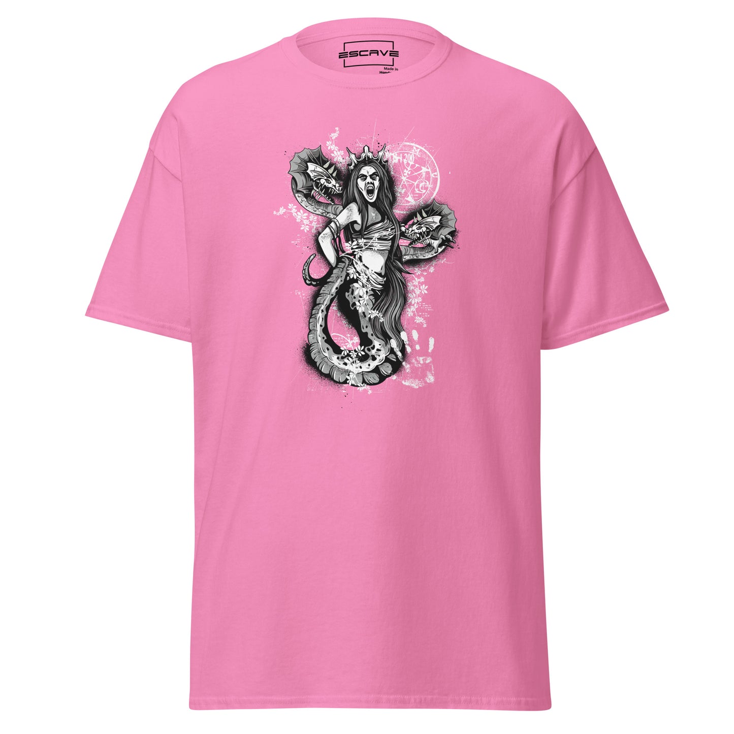 the greek mythology medusa snake hair t-shirt features the legendary medusa with intricate snake-like hair, symbolizing power and transformation. this bold design blends ancient myth with modern style, perfect for those who dare to stand out.