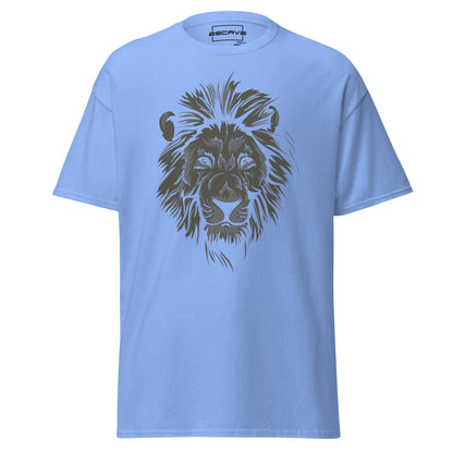 Unisex classic T-shirt featuring a detailed illustration of a lion’s majestic mane, crafted from 100% cotton for breathable comfort and lasting durability.