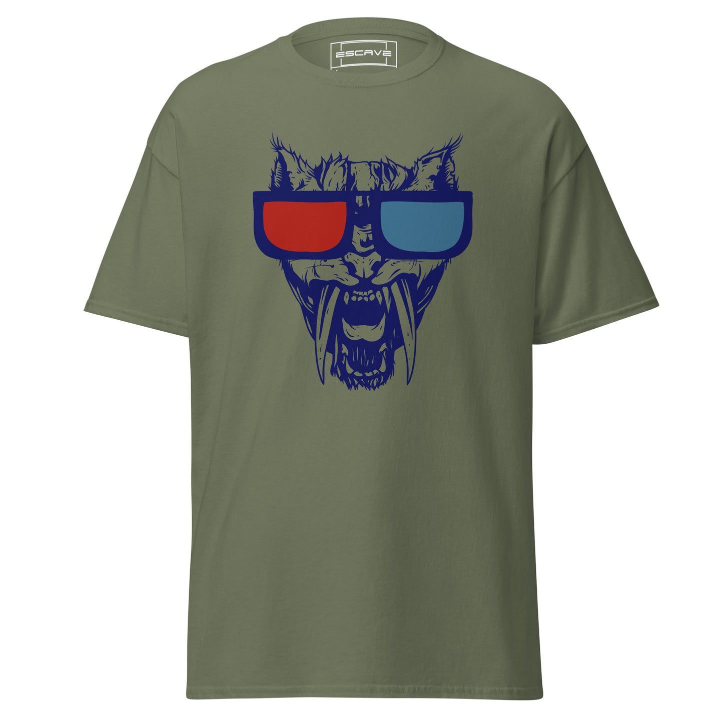 3d wolf vision unisex classic tee