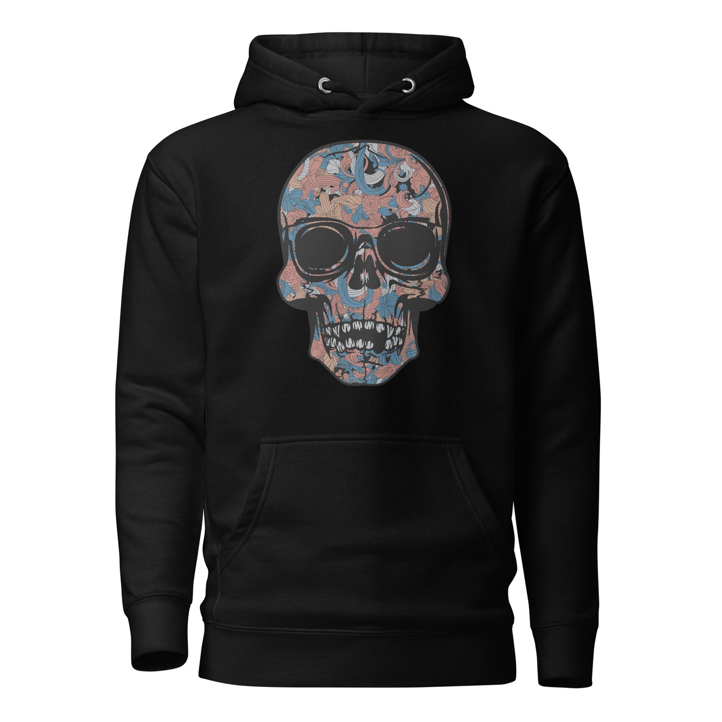 cool dead hippie skull women's hoodie featuring a vintage-inspired skull design with peace symbols and vibrant, bohemian patterns for a rebellious and stylish look.