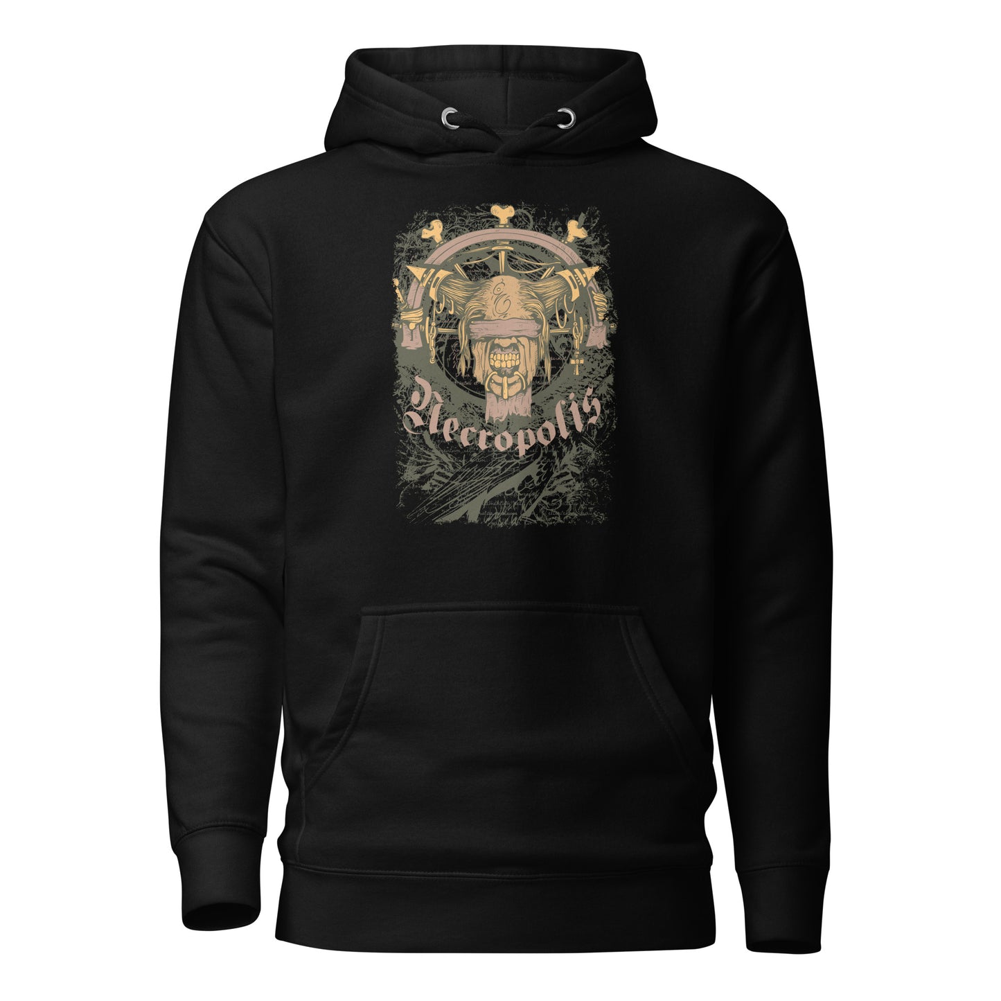 blindfolded guardian unisex hoodie featuring a bold graphic of a blindfolded figure, symbolizing courage, strength, and silent protection with dark, evocative tones and intricate details.