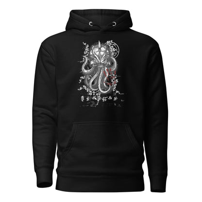 Asian Ornament Octopus Hoodie featuring an intricate octopus design intertwined with Asian-inspired ornamental patterns, blending oceanic mystery and cultural elegance for a unique and striking look.