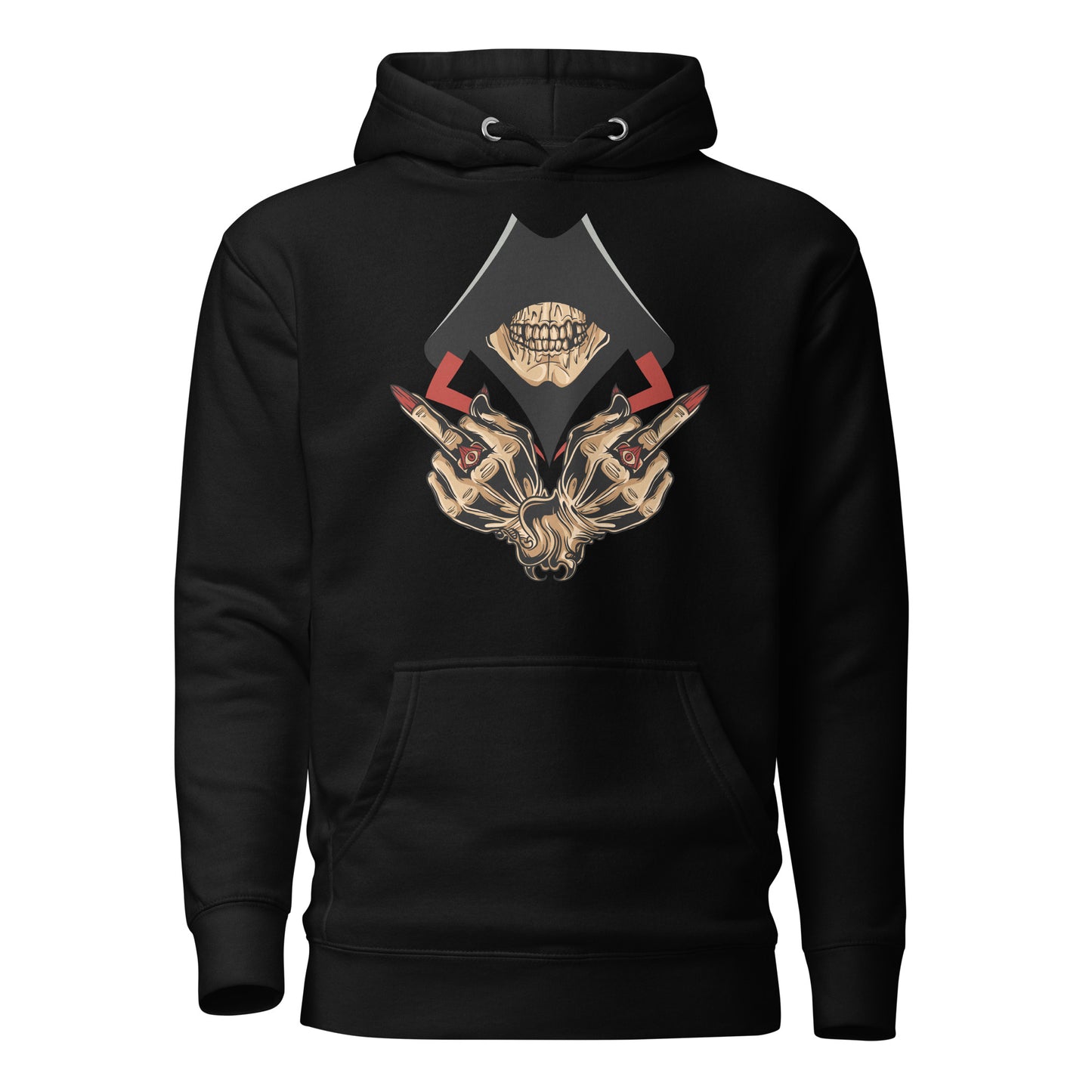 creative pure devil mask sweatshirt featuring a bold and intricate devil mask design, blending artistic flair with cozy, unisex style.