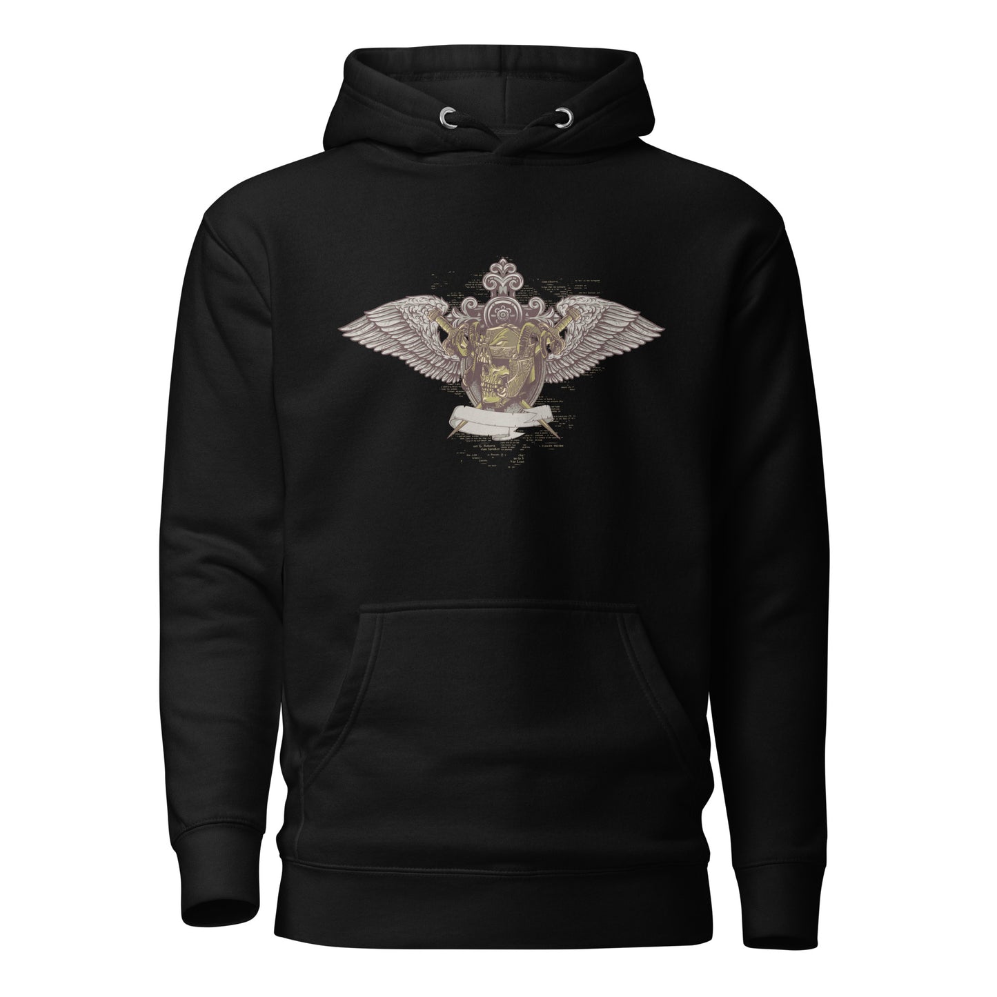 majestic wings unisex hoodie featuring intricate wing designs on the back, symbolizing strength and elegance, crafted for comfort and a versatile, stylish fit.