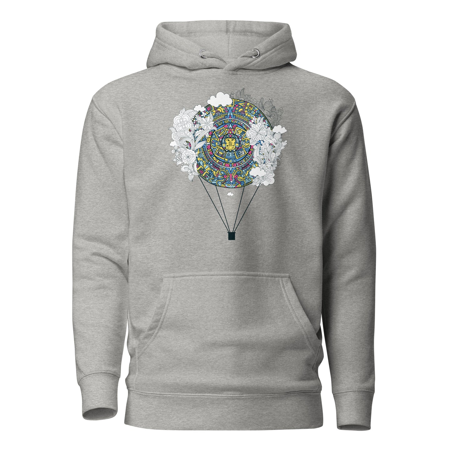 aztec sky traveler unisex hoodie featuring intricate aztec-inspired patterns in earthy tones, designed for comfort and adventure, perfect for travelers and dreamers.