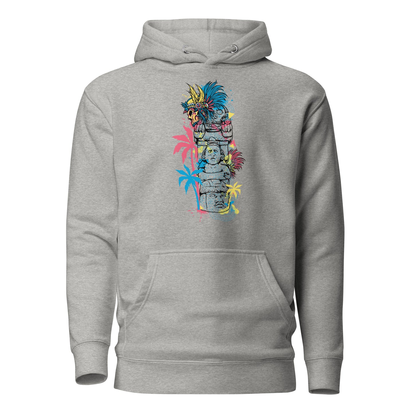 old aztec art vintage men's hoodie featuring intricate aztec-inspired patterns, comfortable fit, and timeless design, perfect for casual wear.