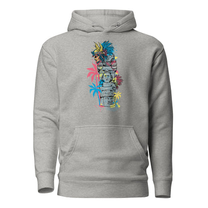 Old Aztec Art Vintage Men's Hoodie featuring intricate Aztec-inspired patterns, comfortable fit, and timeless design, perfect for casual wear.