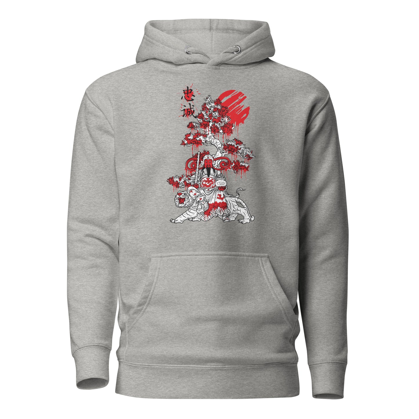 zhao gongming chinese god of wealth pullover hoodie featuring a vibrant design of prosperity symbols, perfect for casual wear and cultural expression.