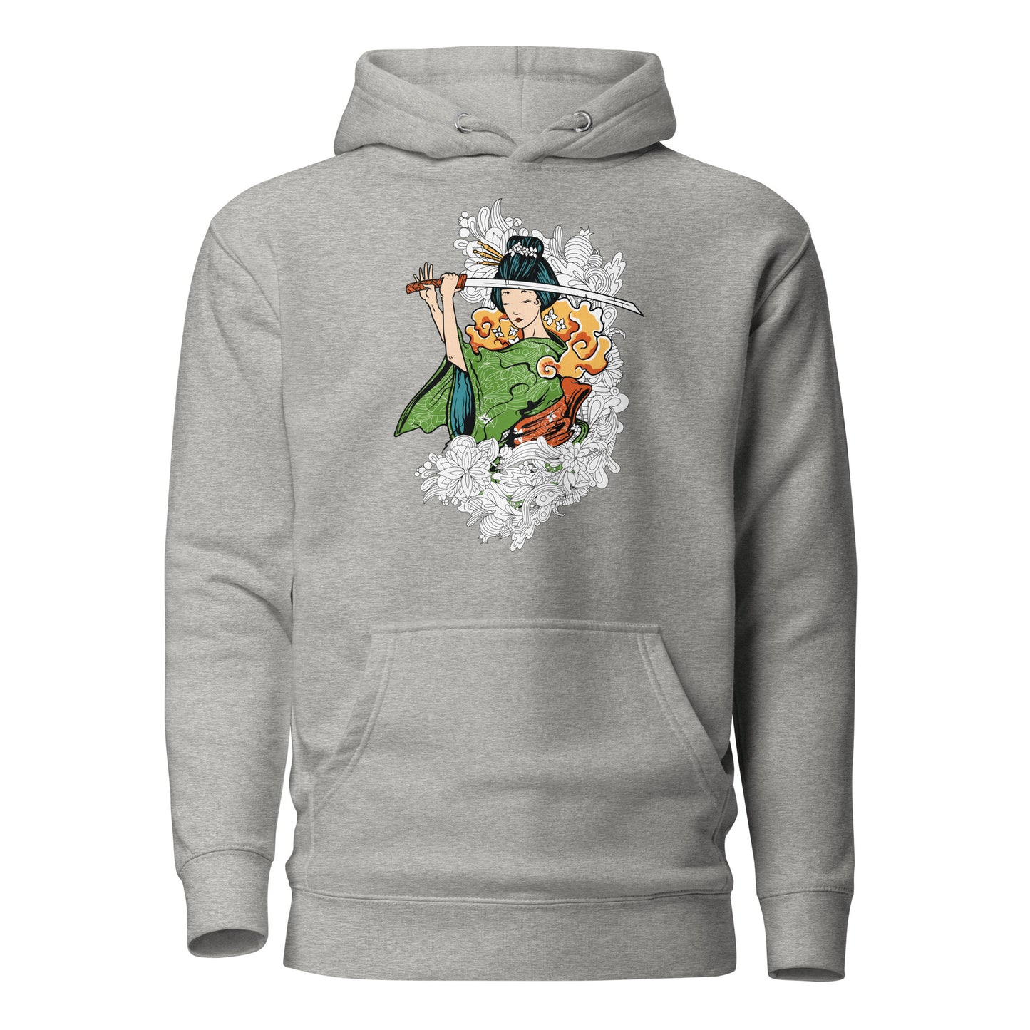 katana girl art men's hoodie featuring a fierce katana-wielding girl design, with intricate details and bold contrasts, perfect for those who appreciate strength and style.