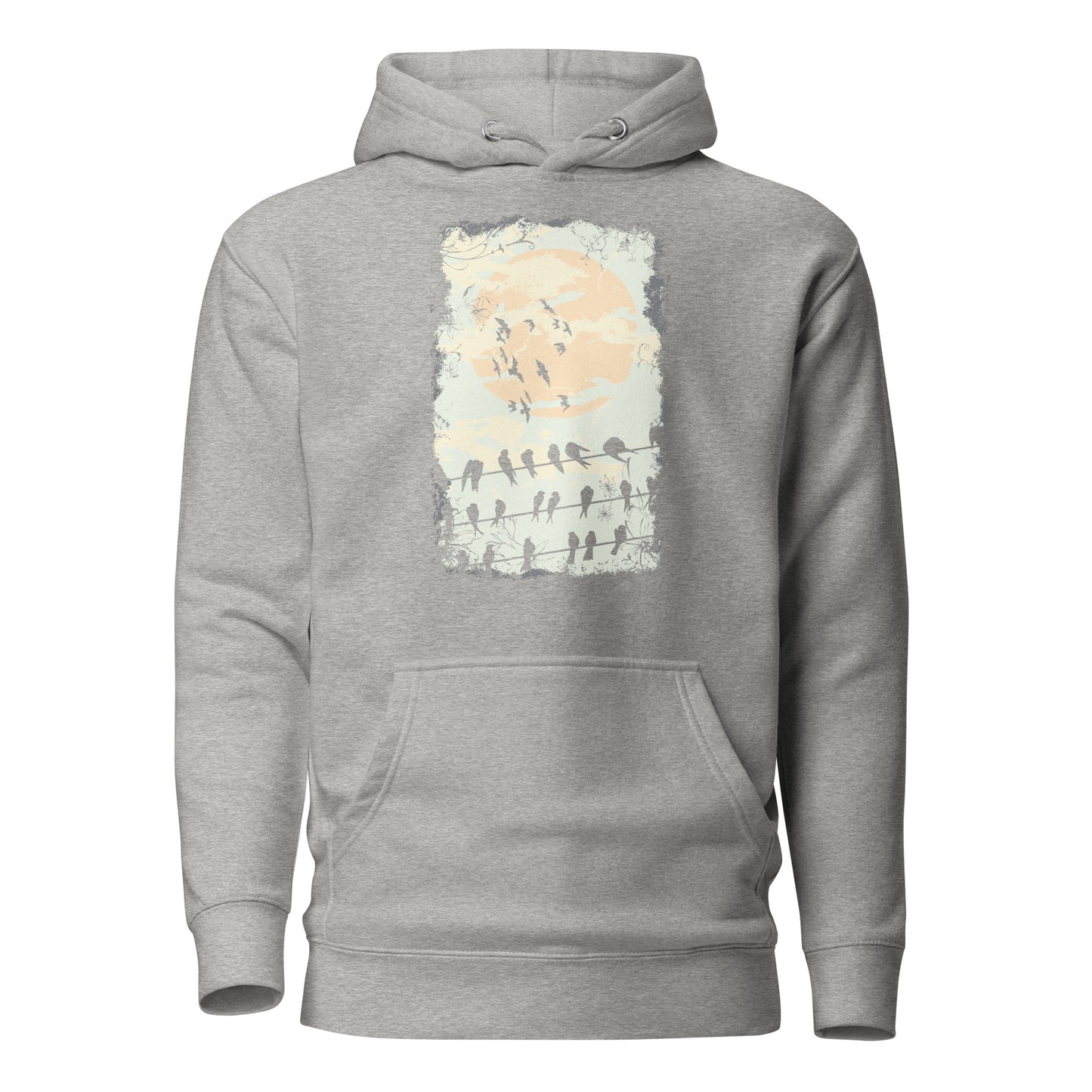 bird crow raven nature men’s hoodie featuring a striking raven in mid-flight surrounded by natural elements, blending artistic detail with bold, nature-inspired design for a timeless look.