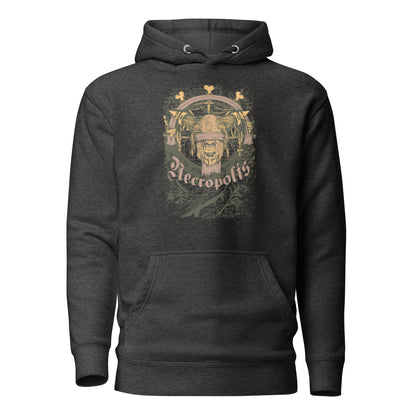 Blindfolded Guardian Unisex Hoodie featuring a bold graphic of a blindfolded figure, symbolizing courage, strength, and silent protection with dark, evocative tones and intricate details.