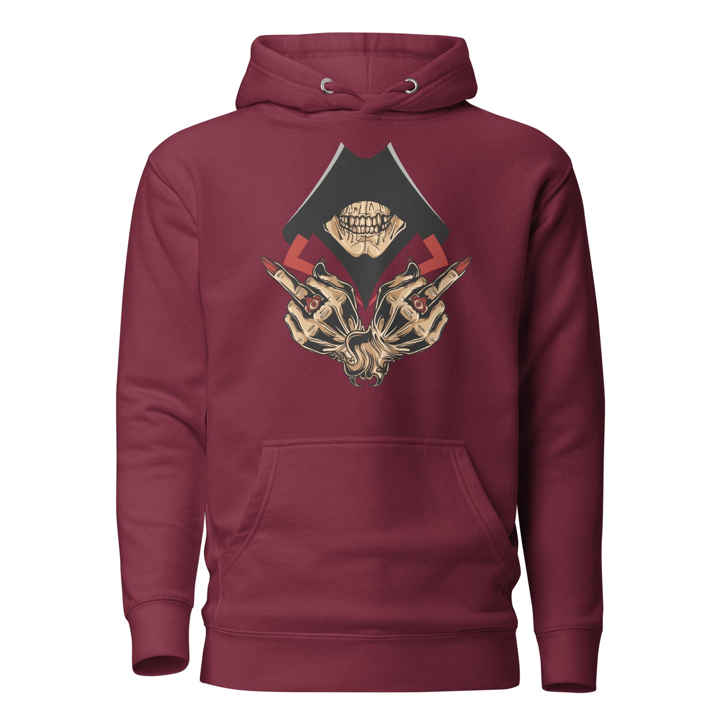 creative pure devil mask sweatshirt featuring a bold and intricate devil mask design, blending artistic flair with cozy, unisex style.