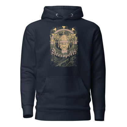 Blindfolded Guardian Unisex Hoodie featuring a bold graphic of a blindfolded figure, symbolizing courage, strength, and silent protection with dark, evocative tones and intricate details.