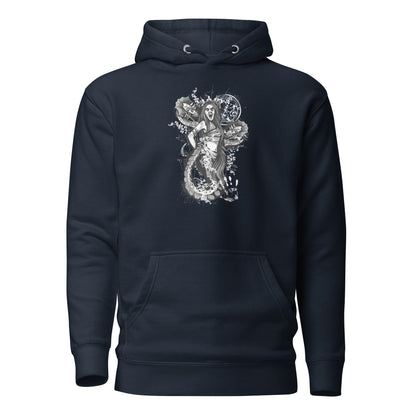 Medusa Gothic Serpentine Sovereign Hoodie featuring an intricate design of Medusa crowned with serpents, blending gothic elegance and mythical power, crafted for comfort and bold style.