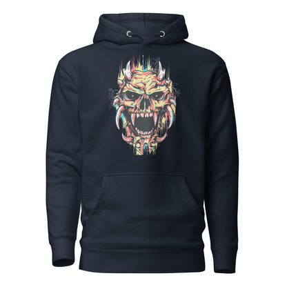 Monster Skull Black Hoodie featuring a bold and intricate skull graphic design, perfect for a fearless and edgy style statement.