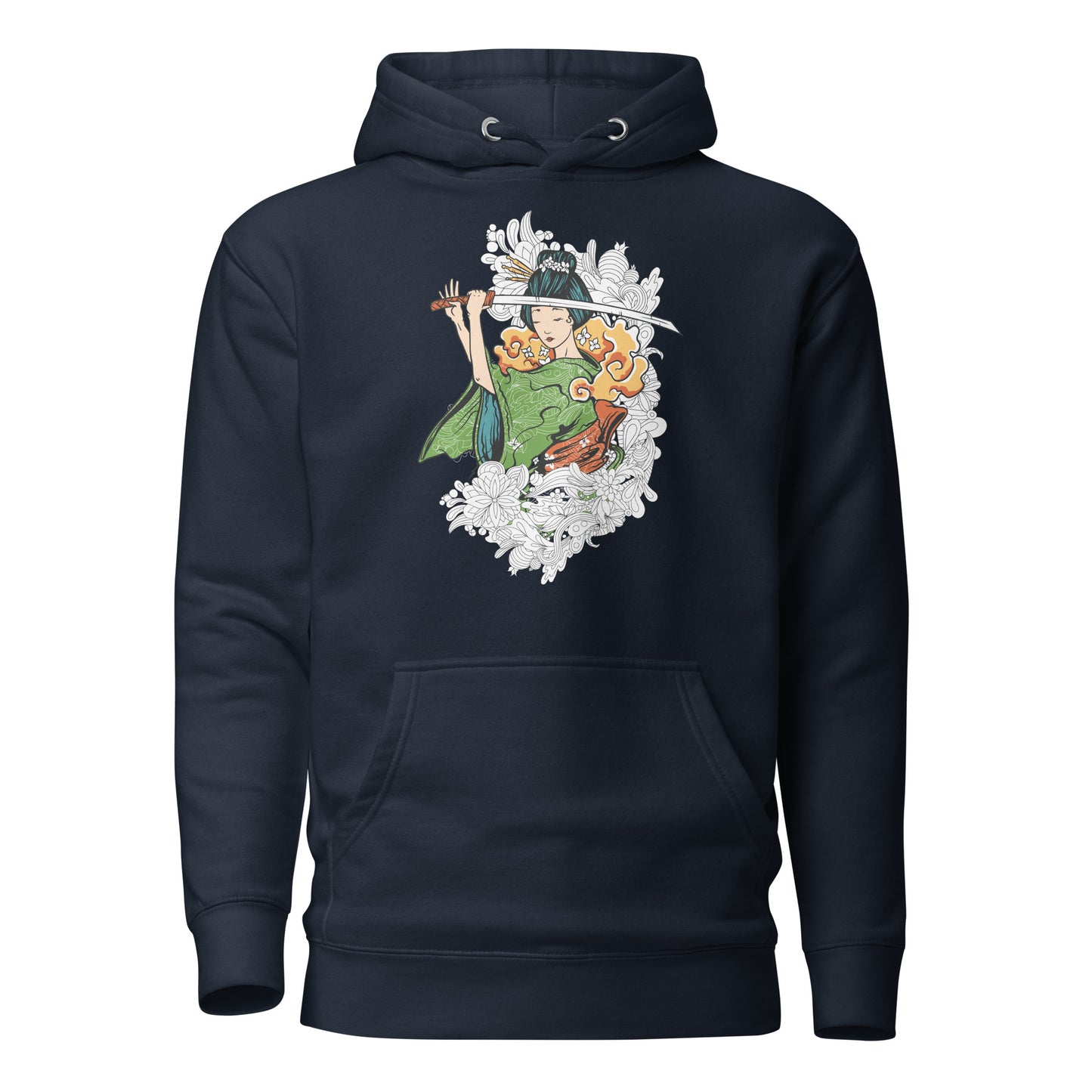 katana girl art men's hoodie featuring a fierce katana-wielding girl design, with intricate details and bold contrasts, perfect for those who appreciate strength and style.