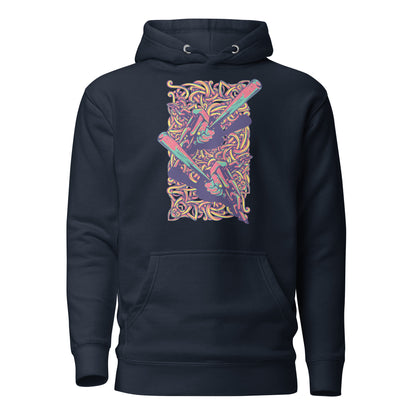 Batting Bliss Unisex Hoodie featuring a bold design, spacious kangaroo pocket, and cozy hood, perfect for baseball fans and players, combining comfort and style.