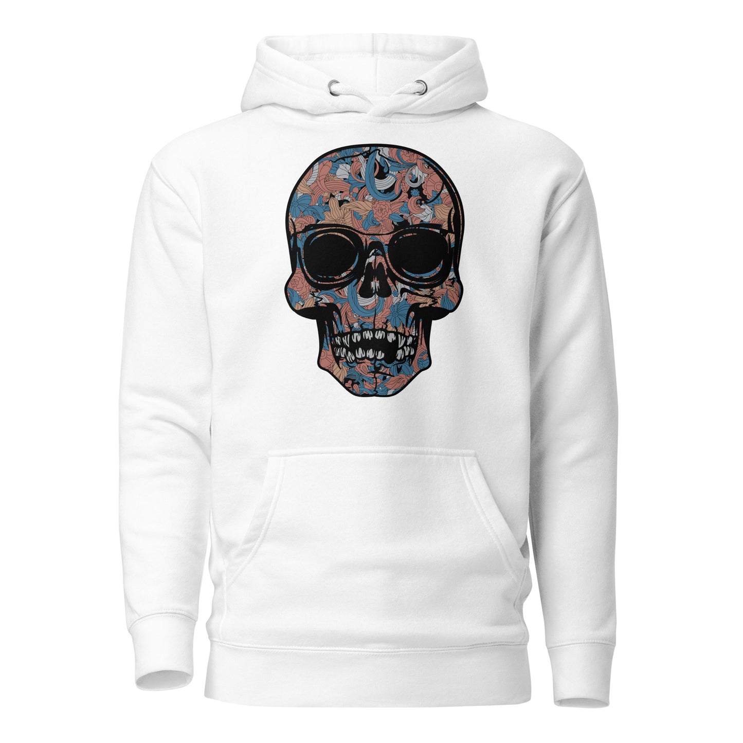 cool dead hippie skull women's hoodie featuring a vintage-inspired skull design with peace symbols and vibrant, bohemian patterns for a rebellious and stylish look.