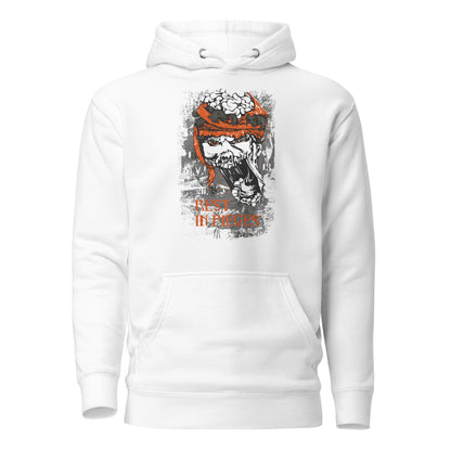 Rest In Pieces unisex hoodie featuring a bold fractured design, blending mystery and style for a unique and captivating look.