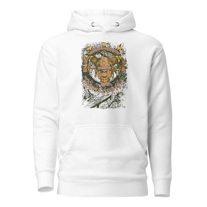 Blindfolded Guardian Unisex Hoodie featuring a bold graphic of a blindfolded figure, symbolizing courage, strength, and silent protection with dark, evocative tones and intricate details.