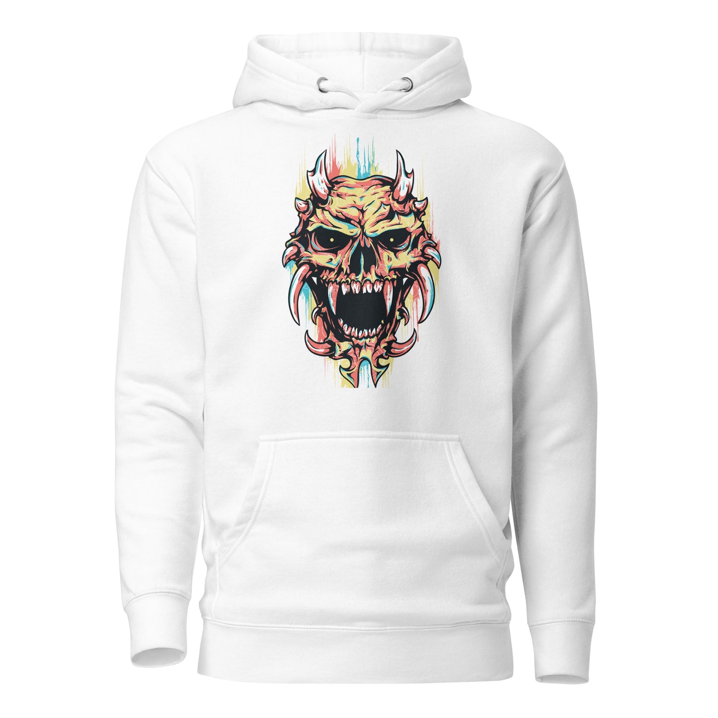 monster skull black hoodie featuring a bold and intricate skull graphic design, perfect for a fearless and edgy style statement.